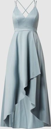 Jake*s Abendkleid im Vokuhila-Look in Schilf, Gr&ouml;&szlig;e 48