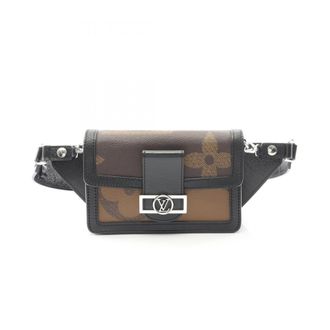Louis Vuitton Black Brown Coated Canvas Leather Fanny Pack (Pre-Owned)