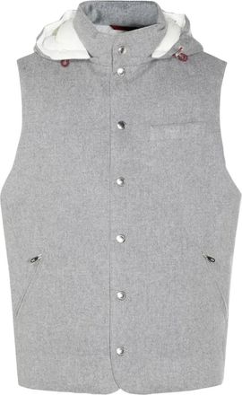 Brunello Cucinelli Gilet con cappuccio - Grigio