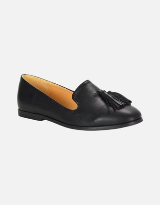 XY London Womens XY London Womens/Ladies Betsy Tassel Pointed Flat Loafers - Black - Size: 4