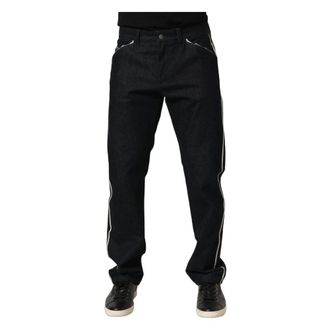 Dolce & Gabbana Straight Jeans, male, Black, Size: M Straight Jeans
