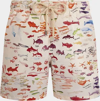 Vilebrequin x Fabrice Hyber Men & apos;s Pescador Swim Shorts