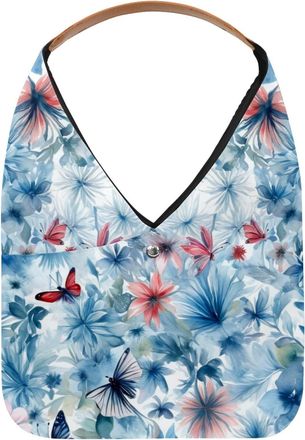 Generic Colorful Flowers Reusable Lightweight Grocery Bags - Foldable Into Compact Pouch, Washable & Sturdy, Multipurpose for Shopping and Travel