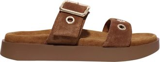 INUIKII Tilda Buckle Sandal - Dames - Sandalen - Bruin - 37 EU - Leer - Schoenen
