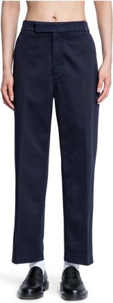 Thom Browne Navy Katoenen Chino Broek - Heren - Nette broeken - Blauw - M - Katoen - Broeken