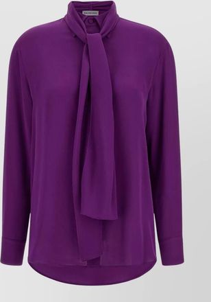 Balenciaga long sleeve shirt tie neck detail