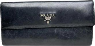 Prada Pre-owned Vintage Portemonnee - Dames - Vintage Accessoires - Zwart - ONE Size - Leer - Vintage