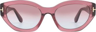 Tom Ford Penny Pink Gradient Cat Eye Ladies Sunglasses FT1086 66Y 55