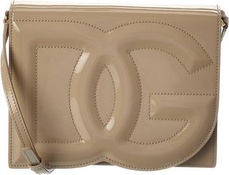 Dolce & Gabbana Logo Patent Shoulder Bag