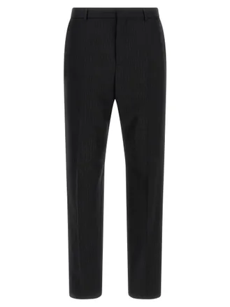 Saint Laurent Black Slim Flat Front Pants