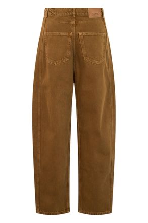 Isabel Marant Womens Wide-Leg Trousers Bronze Cotton