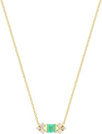 Bony Levy El Mar Emerald & Diamond Pendant Necklace in 18K Yellow Gold at Nordstrom Rack