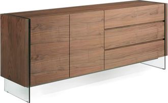 Angel Cerd&aacute; Aparador nogal laterales cristal