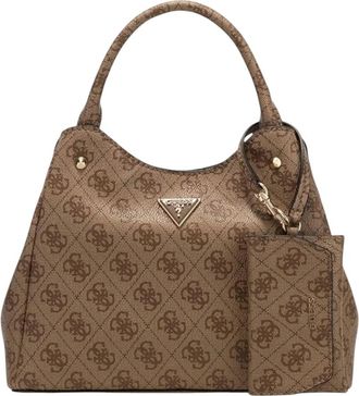 Guess Lorella Logo Kleine Handtas - Dames - Handtassen - Bruin - ONE Size - Leer - Tassen