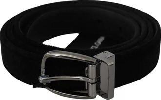 Dolce & Gabbana Velvet Riem Klassieke Stijl - Heren - Riemen - Zwart - ONE Size - Katoen - Accessoires