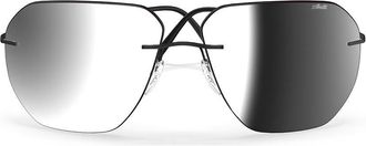 Silhouette Felis Rimless 8743/75 9140 Mens Sunglasses Black Size 60