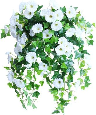 OEM Petunias Artificiales Colgantes, Plantas Colgantes De Seda, Decoraci&oacute;n Para Balc&oacute;n De 65 Cm, 2 Piezas, Rosa Y Rojo