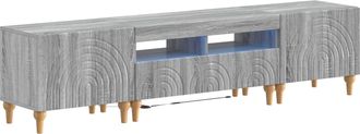 vidaXL Conjunto De 3 Muebles Para Tv Con Led Sonoma Gris Vidaxl