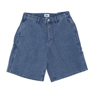 Obey Heren, Korte broeken, Blauw, Maat: W32 Denim
