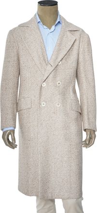 Kiton Woven Cashmere Button Down Overcoat