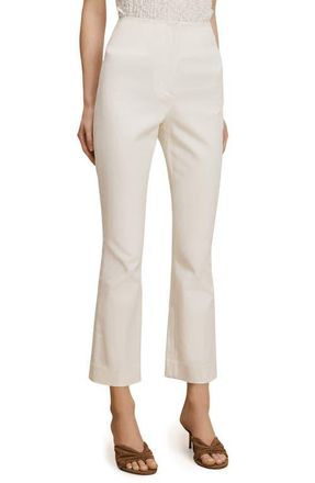 Veronica Beard Althea Crop Stretch Cotton Pants in Dove at Nordstrom, Size 10