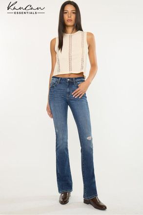 Kancan Brooklyn Essentials High Rise Skinny Bootcut Jeans in Dark Wash at Nordstrom, Size 30
