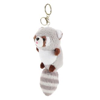 UPKOCH Stuffed Animal Raccoon Keychain 7 Inch Plush Pendant Soft Mini Bag Charm for Handbag and Party Decoration