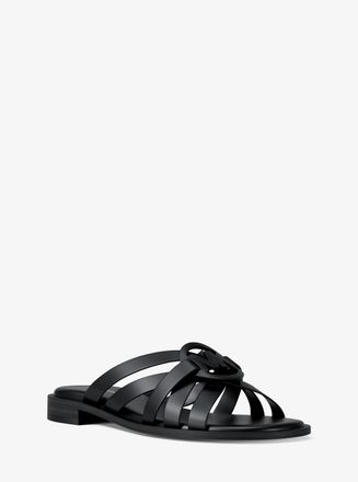 Michael Kors Erika Leather Slide Sandal