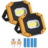 OEM Foco Led Recargable De 30 W Y 2000 L&uacute;menes, Luz De Trabajo Para Construcci&oacute;n Con 4 Bater&iacute;as 18650, 3 Modos, Linterna Led Usb Port&aacute;til Para Camping, Ob