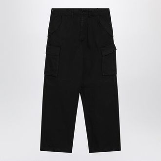 Burberry Black Cotton Cargo Trousers