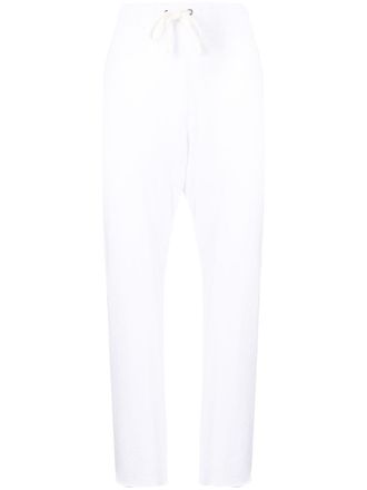 James Perse french-terry track pants - women - Supima Cotton - 0 - White