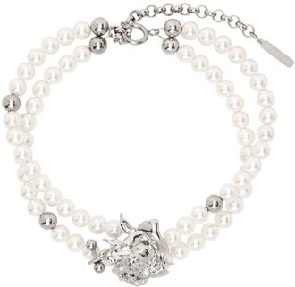 Justine Clenquet White & Silver Betsy Choker