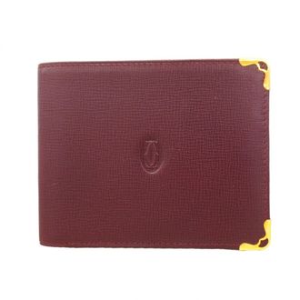 Cartier Bordeaux Leather Wallet (Bi-Fold) (Pre-Owned)
