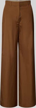 Max Mara Wide Leg Hose aus reiner Baumwolle Modell FAREA in Mittelbraun, Gr&ouml;&szlig;e 38