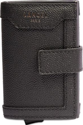 Lancel leather flap wallet - men - Leather/Polyester - One Size - Black