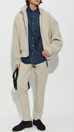 Paul & Shark Denim Shirt With Pocket, Mens, Navy Blue