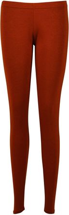 Purple Hanger Womens New Plain Stretch Ladies Full Long Length Skinny Elasticated Waist Trousers Pants Leggings Rust Size 24-26