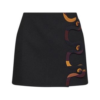Pucci Rok met honingraattextuur - Dames - Korte rokken - Zwart - M - Polyester - Rokken
