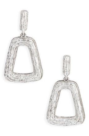 Karine Sultan Chunky Trapezoid Link Drop Earrings in Silver at Nordstrom Rack