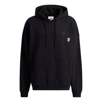 adidas Mens adidas originals x Melting Sadness Crossover Sports Hooded Pullover Long Sleeves Black HB6864