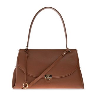 Ferragamo Bolso de Hombro Grande Gancini - Bags - Mujer - Marr&oacute;n - ONE SIZE