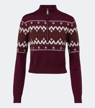 Perfect Moment Fair Isle wool half-zip sweater