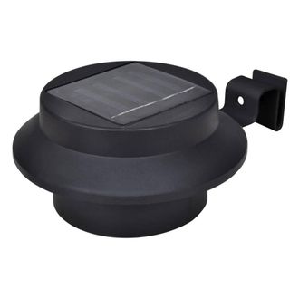 Berkfield Home Outdoor Solar Fence Lamps 12 pcs LED Black