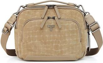 Tumi Voyageur Teghan Crossbody in Wheat Croc Suede at Nordstrom
