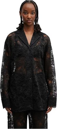 Sportmax Overhemden, Dames, Zwart, S, Katoen, Spxcachi Blazer