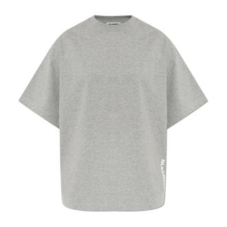 Jil Sander T-Shirts, female, Gray, Size: XS Logo Print T-Shirt