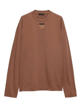 Prada Katoenen T-shirt - Bruin