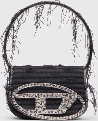 Diesel 1DR-Iconic shoulder bag in canvas and leather - Shoulder Bags - Woman - Black