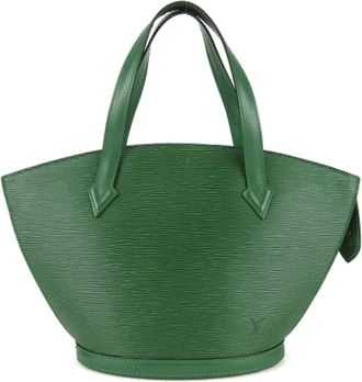 Louis Vuitton Pre-owned Leren Handtas - Dames - Vintage Handtas - Groen - ONE Size - Leer - Vintage