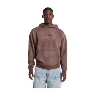 Guess Hoodies & sweatvesten, Heren, Bruin, M, Katoen, Baker Logo Hoodie